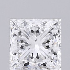 Princess Diamond Lab Grown GIA Certified VVS2 Clarity E Grade 3.27 Ct 568.20 per carat