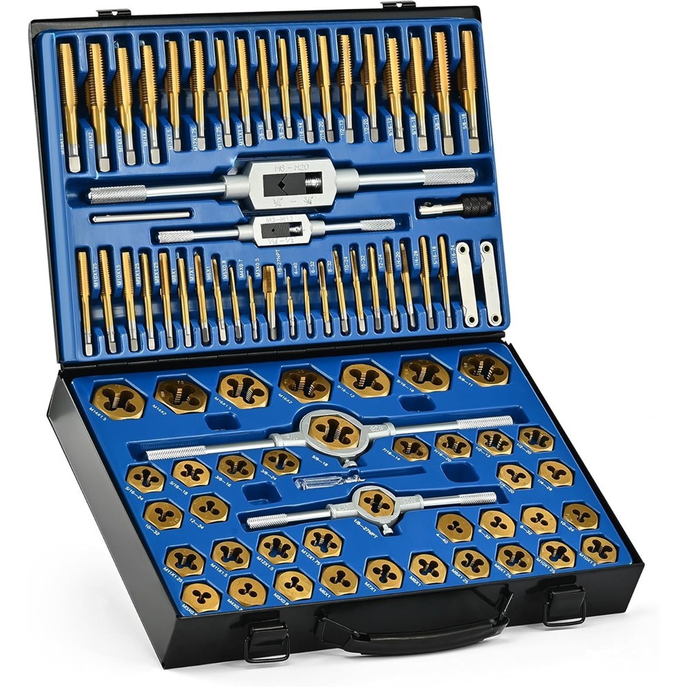 86 PCS Tap and Die Set SAE & Metric Tap Set and Die Tool Set