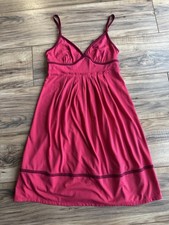 American Eagle Dress  Red Jersey A-Line Dress Knee Length V-Neck Strappy XS