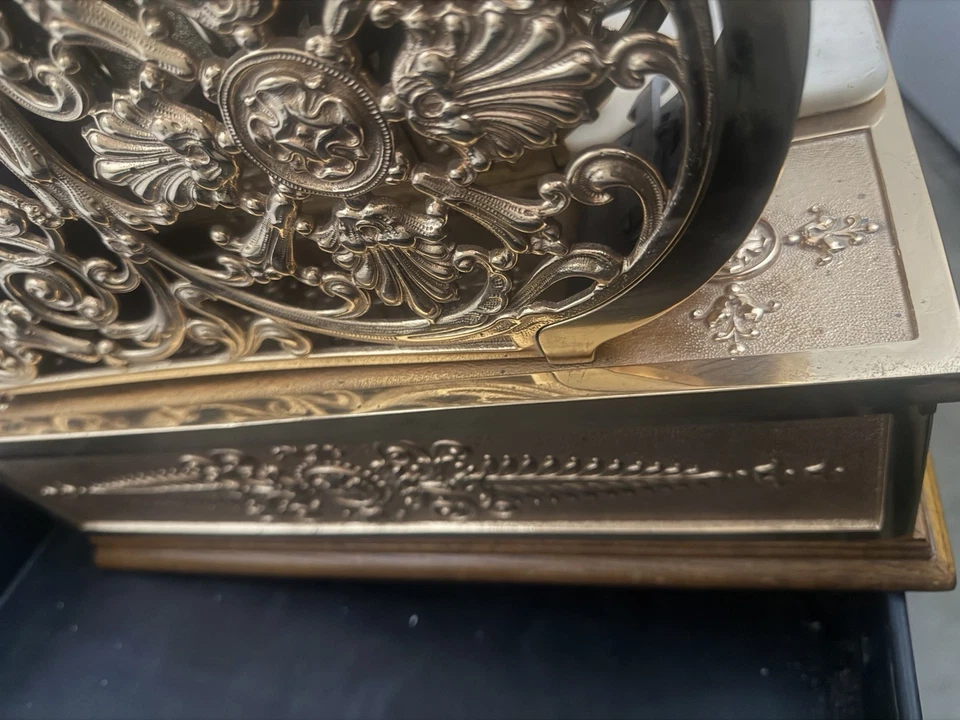 Антикварный национальный кассовый аппарат 1911 модель 452 латунь 972089 оригинальное состояние товара - Изображение 2 из 4