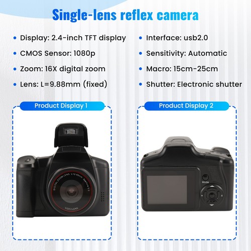 Appareil Photo Vlog de Portable Photographie 16X NuméRique 1080P Apparei5933 - Afbeelding 4 van 7