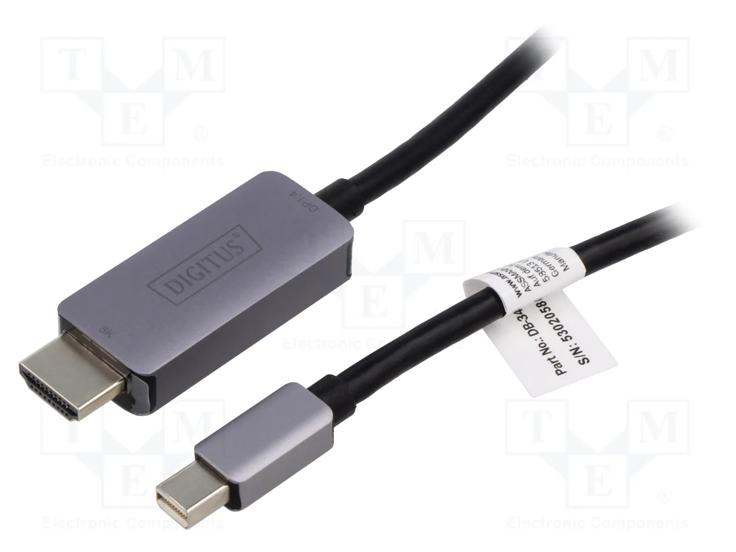 Cable adaptateur Mini DisplayPort vers HDMI 8K Digitus 1 m - Image 2