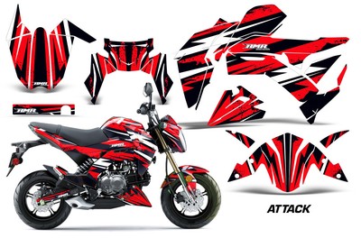 MX Decal Graphic Kit Dirt Bike For Kawasaki Z125 PRO 2017-2024 ATTACK R