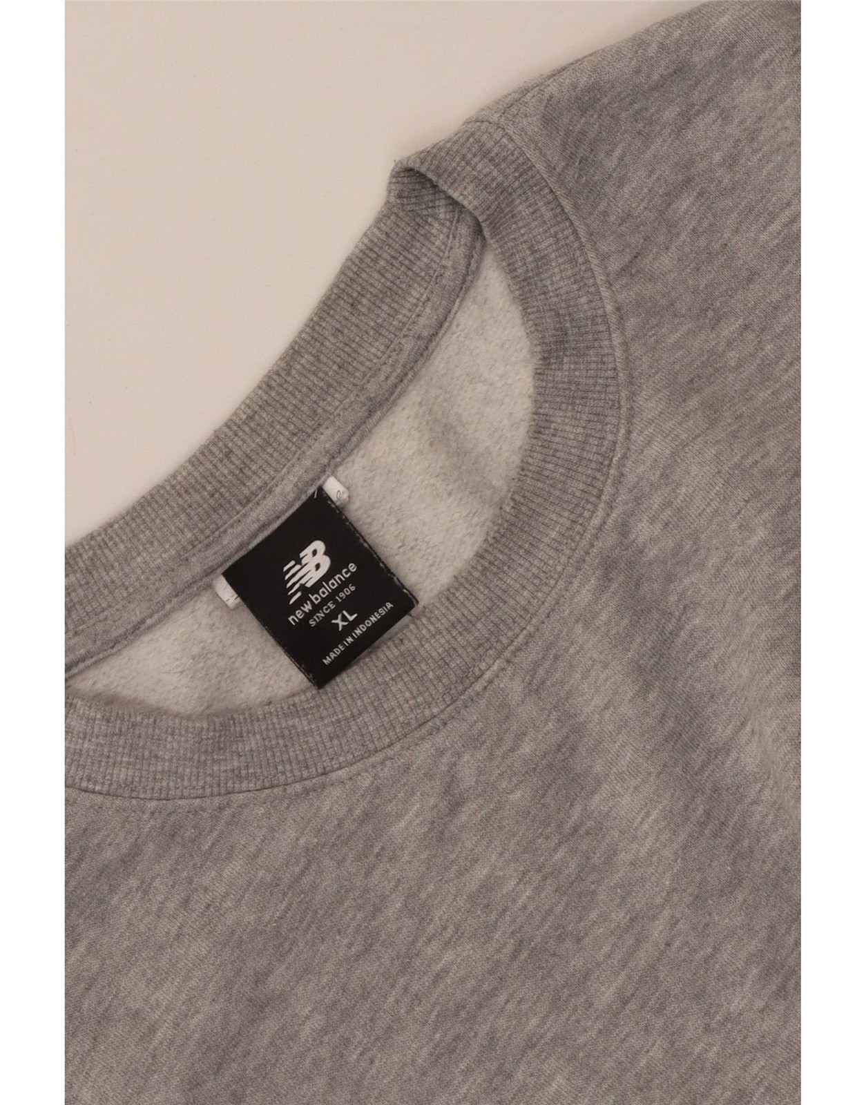 New Balance Mens Sweatshirt Jumper XL Grey Flecked AQ10 thumbnail 3