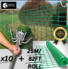 PREMIUM Barrier Fencing Mesh 25m x 1m + 10 PREMIUM Galvanised Fencing Pins