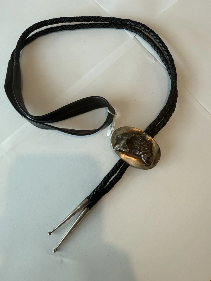 Tony Sánchez Plata Esterlina Trucha Bolo Corbata Azul Zafiro Ojos Jackson Agujero NUEVO Foto 2 de 4