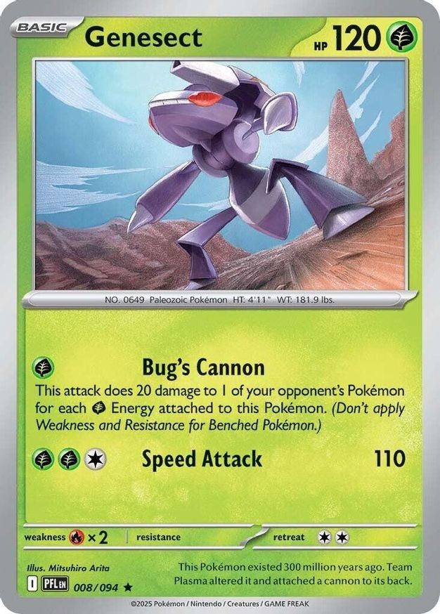 Pokemon Genesect (8/130) Phantasmal Flames NM HOLO