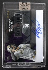 Fernando Tatis Jr. 2022 Topps Clearly Authentic Generation Now Auto Purple /10