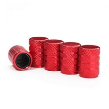 5Pcs Tire Valve Stem Caps,Car Tires Air Pressure Cap Covers Metal Universal Red