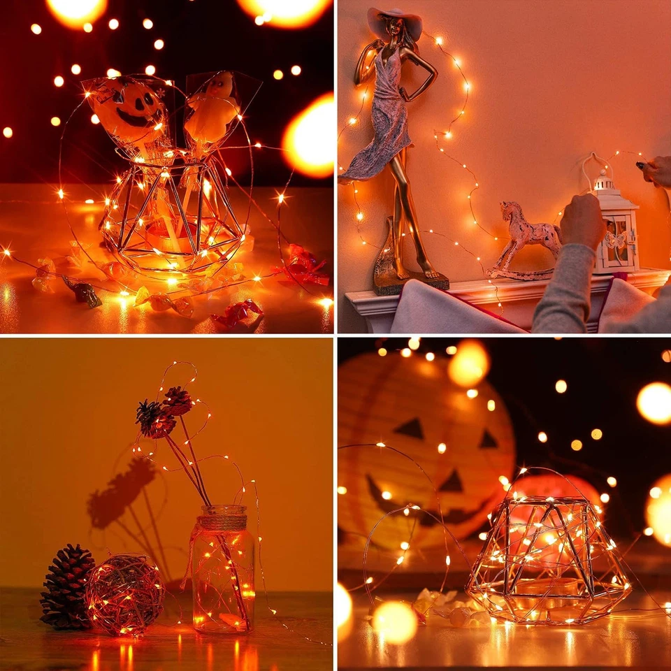 16 Ft Copper Wire 50 LED Mini Fairy String Lights Battery Operated for Christmas - Image 4 of 4