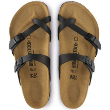 Birkenstock Mayari Birko-Flor Leather Women's Sandals Wide EU 37-41 Mocha Black