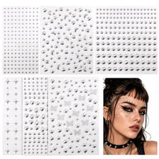 Silver Face Gems, Self Adhesive Eye Jewels  Body Rhinestones for Women