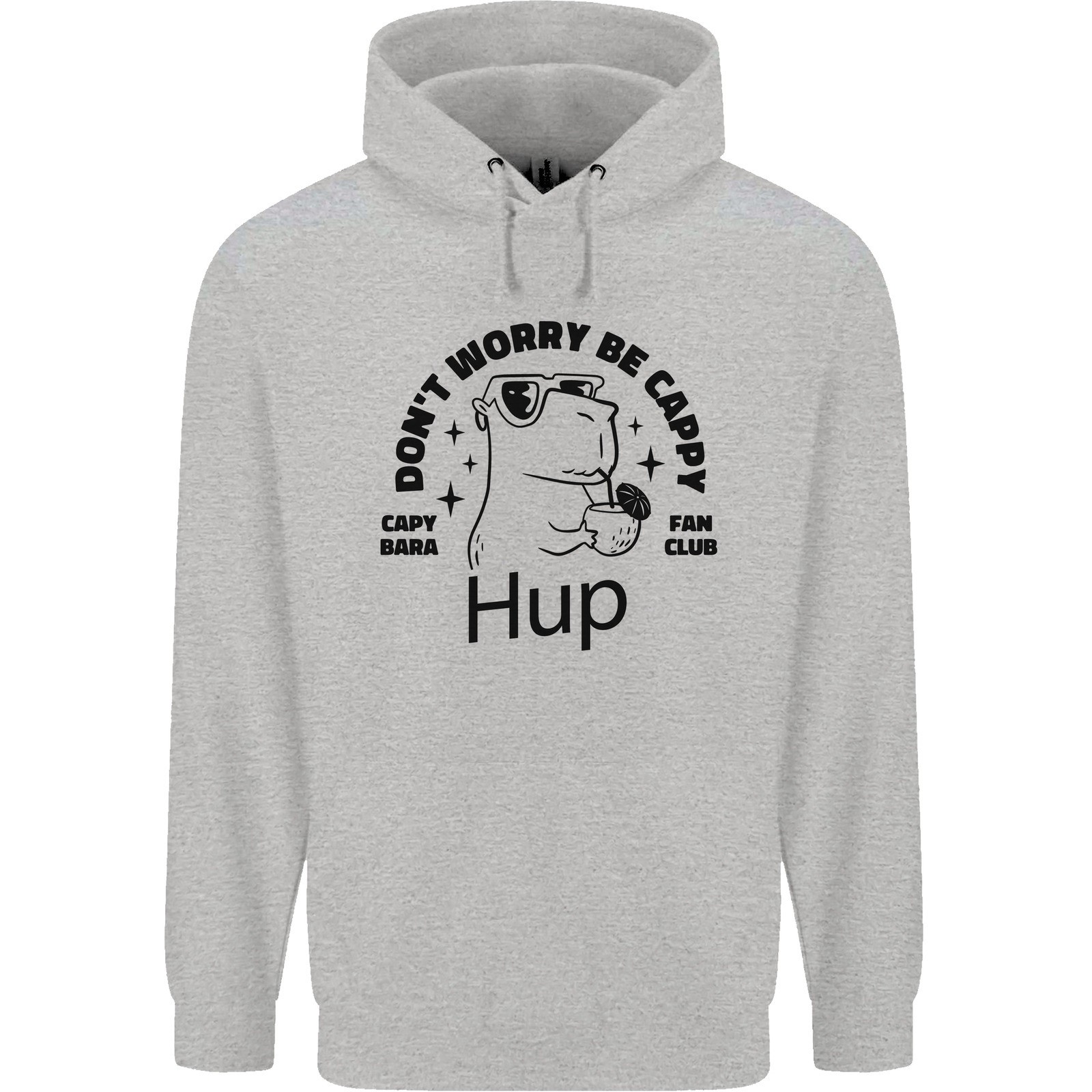 Capibara Be Cappy Sudadera Divertida Para Hombre 80% Algodón