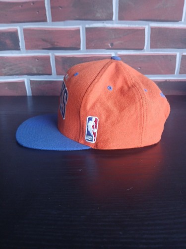 De Colección Mitchell & Ness Madera Dura New York Knicks Azul/Naranja Snapback Gorra Gorra - Imagen 5 de 9