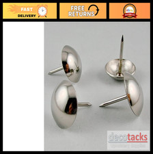 Silver Finish Upholstery Nails 3/4" - 100 Pcs Decorative Tacks for Furniture