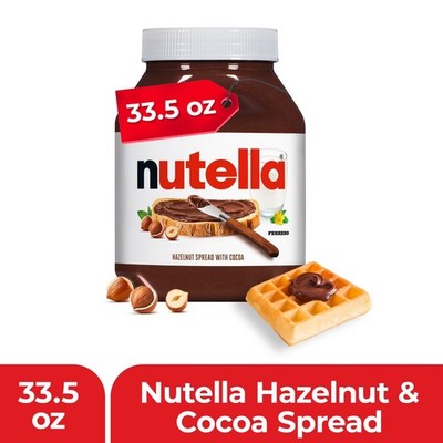 Nutella Hazelnut Spread with Cocoa for Breakfast 33.5 oz Jar