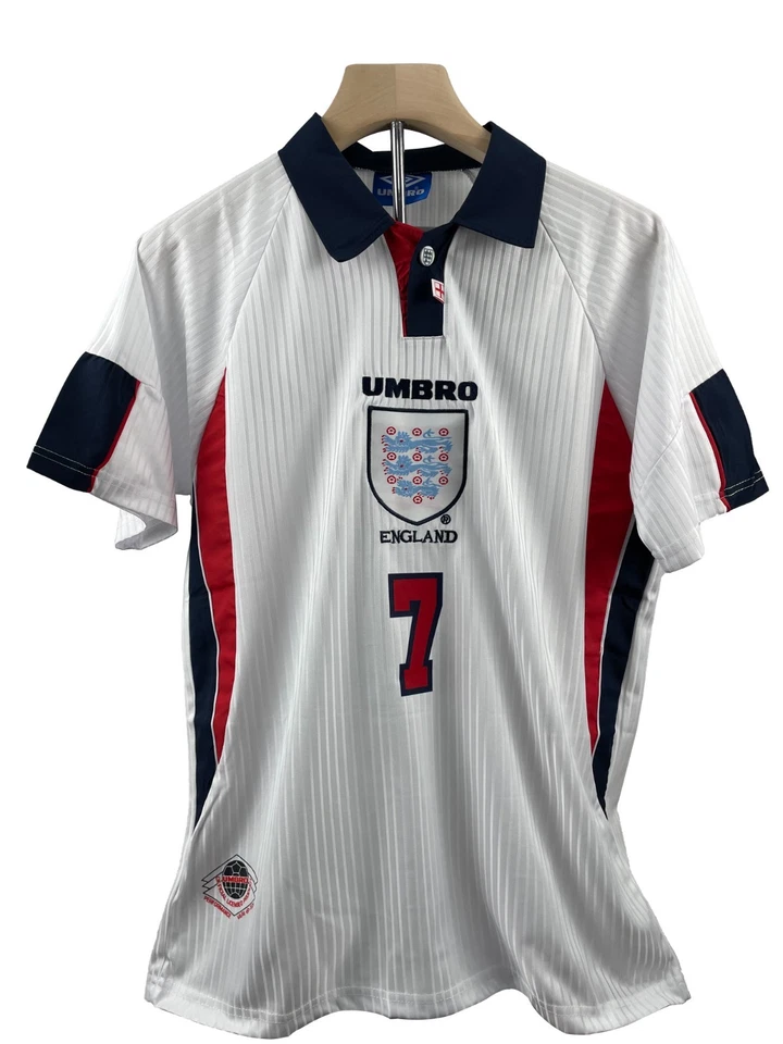 England 2001-2003 Beckham Home Short-Sleeve Jersey - Image 2 of 4