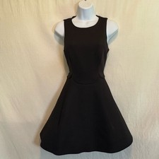 H-156 Keepsake Black Sleeveless MIDI Fit & Flare Summer Dress Size S