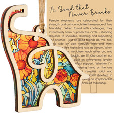 Friendship Elephant Easter Ornament with Story Card, Sisterhood Gifts for Wom...