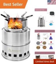 3rd Gen Portable Wood Burning Stove - Sturdy, Lightweight for Hiking  BBQ