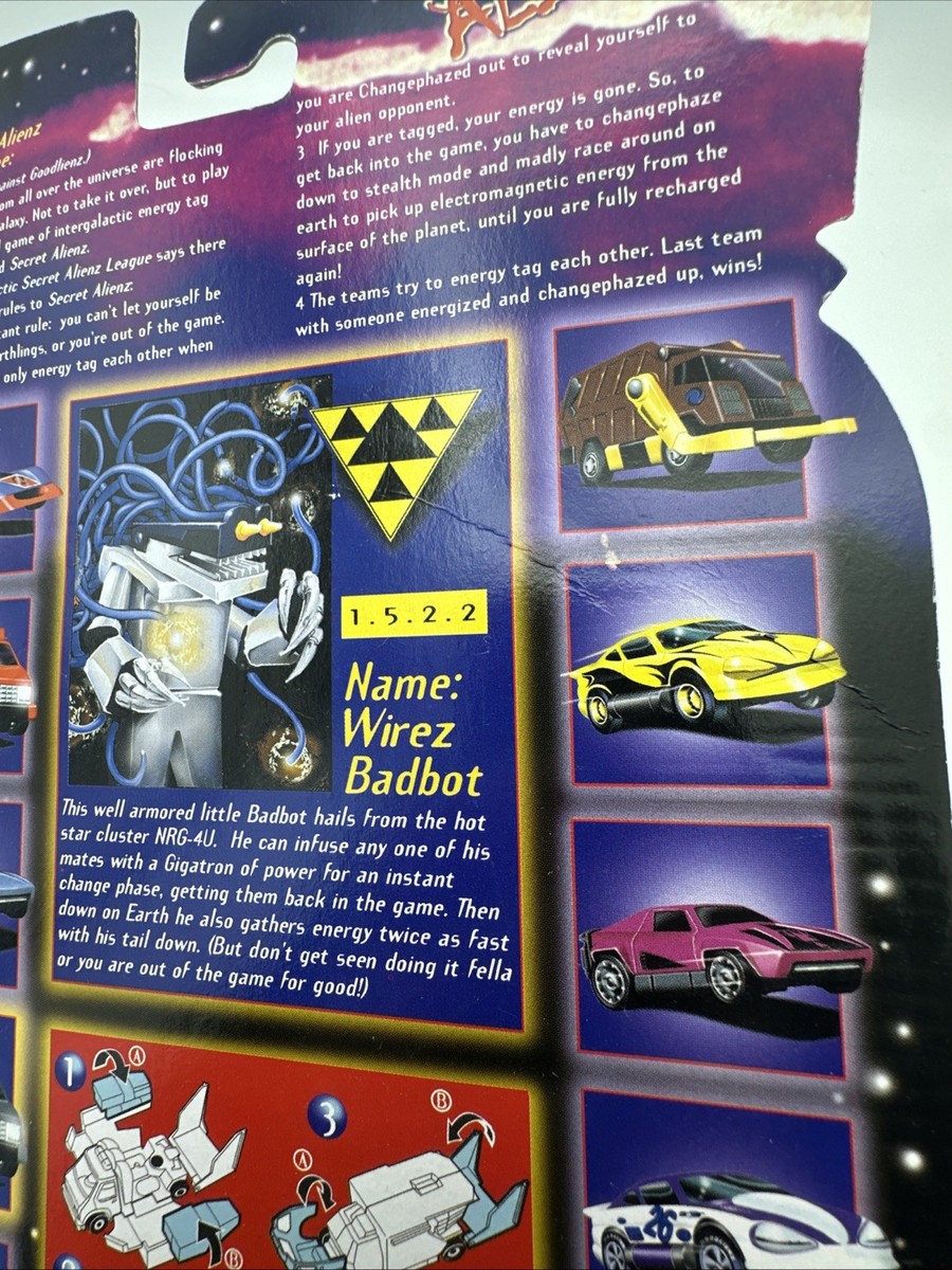 2000 Maisto Transformin Z-hicles Secret Alienz WIREZ Badbots