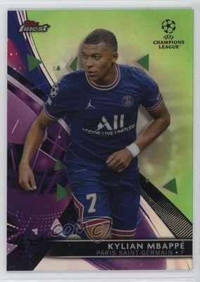 2021 Finest UEFA Champions League Neon Green Refractor 83/99 Kylian Mbappe 0a16