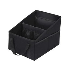 ZIMISI Car Seat Organizer, Collapsible Trunk Organizer with Detachable Black