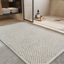 PADOOR-Bath Mat-Super Absorbent Chenille Bathroom Mats-Rubber Backed Bath Mats