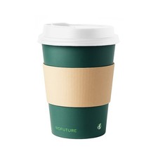 12oz single wall Compostable Paper Coffee Cups with Lids & Sleeves 50-100pcs