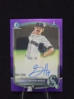 2025 Bowman Draft Chrome Baseball Griffin Hugus Purple Refractor 1st Auto /250