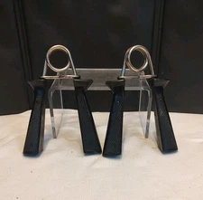 Set of 2 Vintage Hand Grip Gripper Strength Exerciser in Black USA Gym Equipment