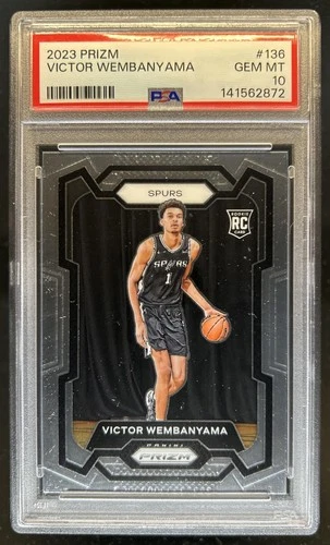 2023-24 Panini Prizm Victor Wembanyama RC Rookie #136 Spurs PSA 10 GEM MINT