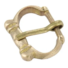 Medieval Genuine Brass Accessory Buckle - Petite Decorative Closure for Belts