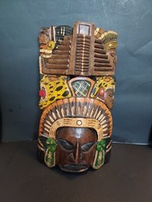 Hand Carved South American Folk Art Mask Wall Decor