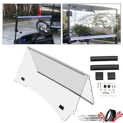 Fold Down Clear Golf Cart Windshield For EZGO TXT Medalist 1994-2014 #74910-G01