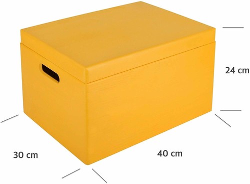 CreativeDeco Caja de Madera Caja de Almacenamiento con Tapa | 40x30x24 cm | 10 Colores - Imagen 17 de 71