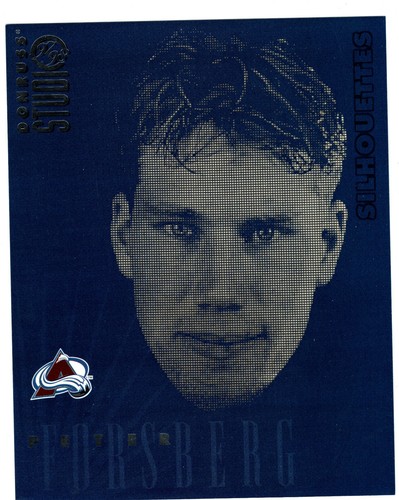Donruss Studio Silhouette 1997 8x10 hockey n.º 13 de 24 Peter Forsberg #0841/3000 - Imagen 1 de 2