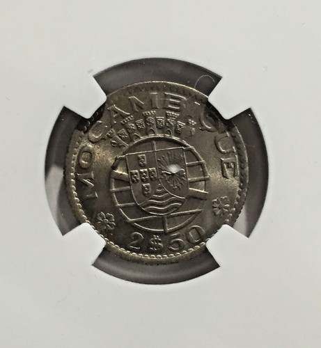 1954 MS64 Mozambique 2 1/2 Escudos NGC 2.5E KM #78 - Picture 2 of 3