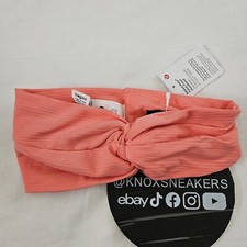 Lululemon Ribbed Nulu Twist-Front Headband RPCR Raspberry Cream