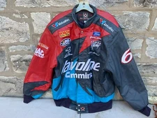 JH Design VTG Men's Jacket Roush Racing NASCAR Cummins Valvoline Large USA Made