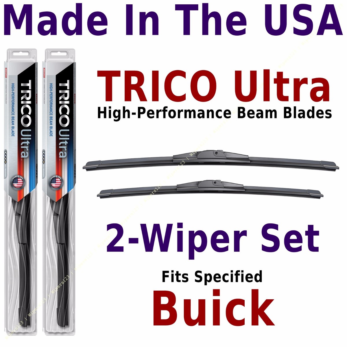 Buy American: TRICO Ultra 2-Wiper Blade Set: fits listed Buick: 13