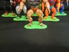 action figure display stand 6-pack for vintage MOTU TMNT etc Green