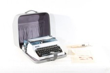 Old Typewriter Vintage Travel Typewriter In Case Erika Type 32 thumbnail
