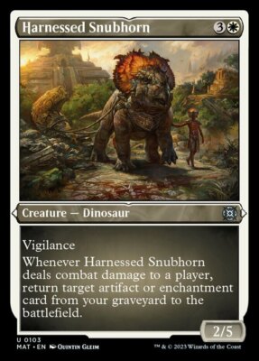 Harnessed Snubhorn - Foil Etched x1 - March of the Machine: The Aftermath - NM-M
