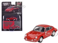 1963 PORSCHE 901 SIGNAL RED 1/64 DIECAST MODEL CAR BY MINI GT MGT00695