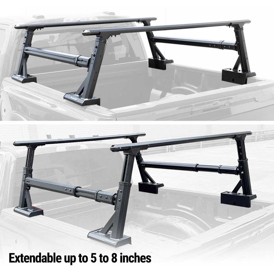 Universal Heavy Duty Adjustable Ladder Rack Kit For 6-8ft Truck Bed RAM ...