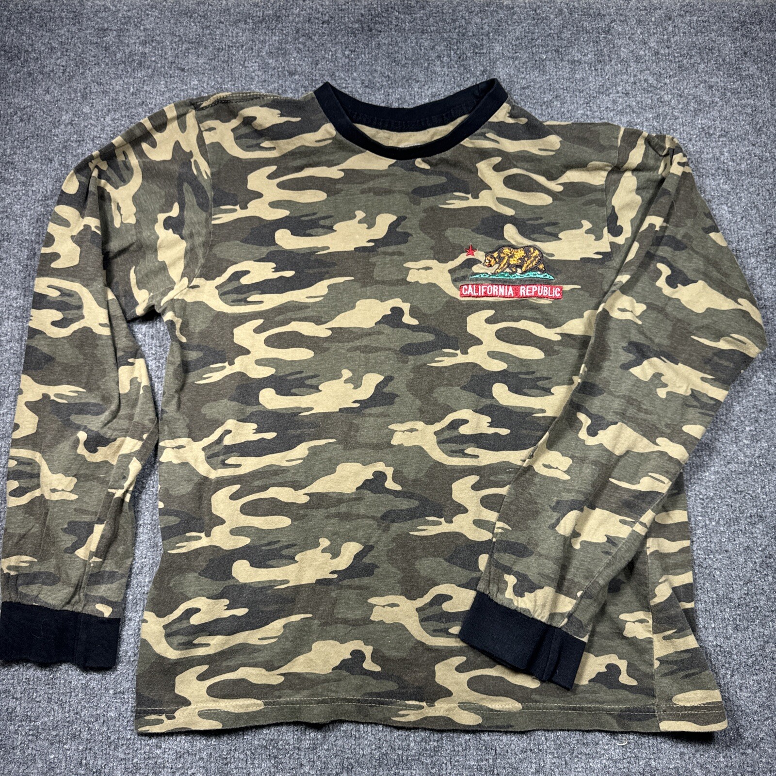 Eighty Eight Long Sleeve Camo California Republic T Shirt