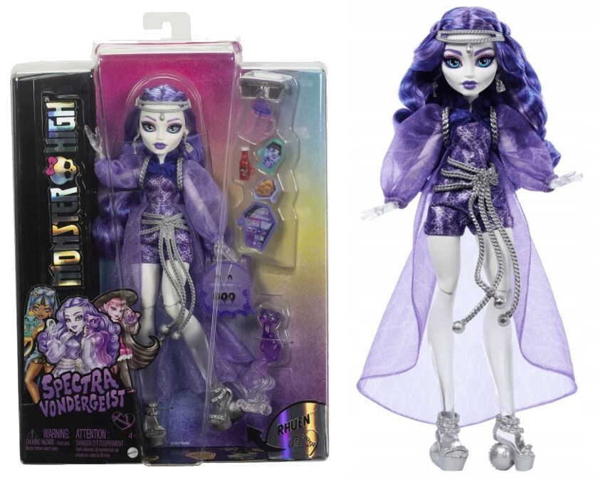モンスターハイ( *´艸｀)スペクトラ Monster High Spectra Vondergeist Basic Doll HXH77 Mattel | eBay