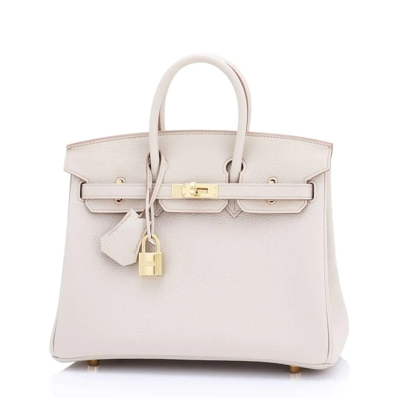 Hermes Beton Birkin 25 Off White Togo Gold Hardware U Stamp, 2022 image 4