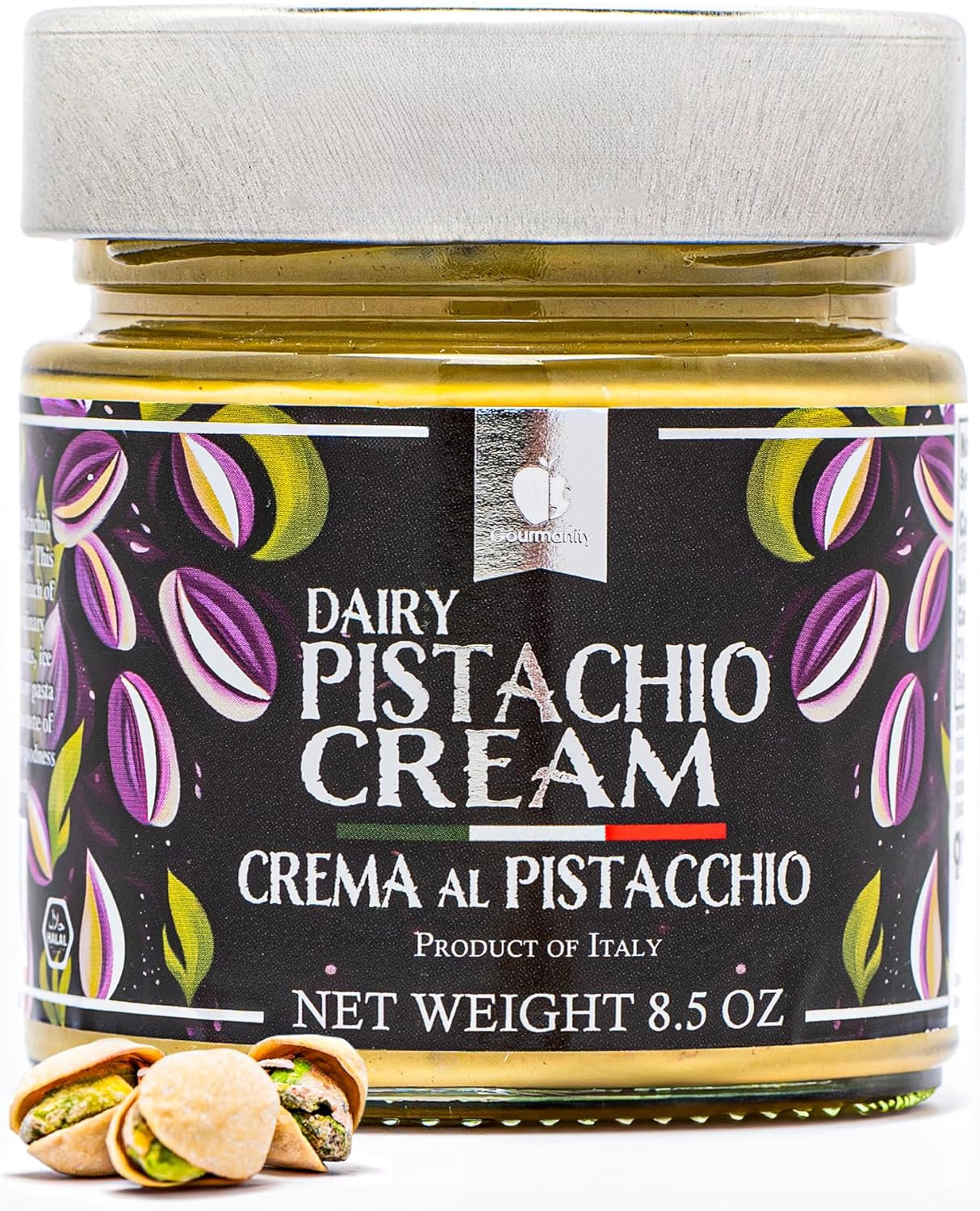 Crema de pistacho láctea para untar, perfecta para barra de chocolate de pistacho de Dubai, de lujo